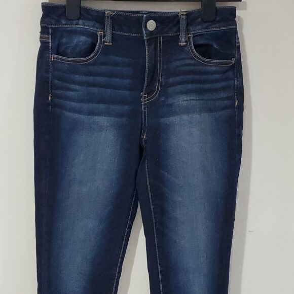 American Eagle size 4 dark wash high rise jeggings - Picture 2 of 7